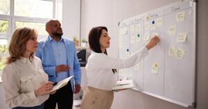 Equipo agil usando Kanban Board Flow Manager y STATIK