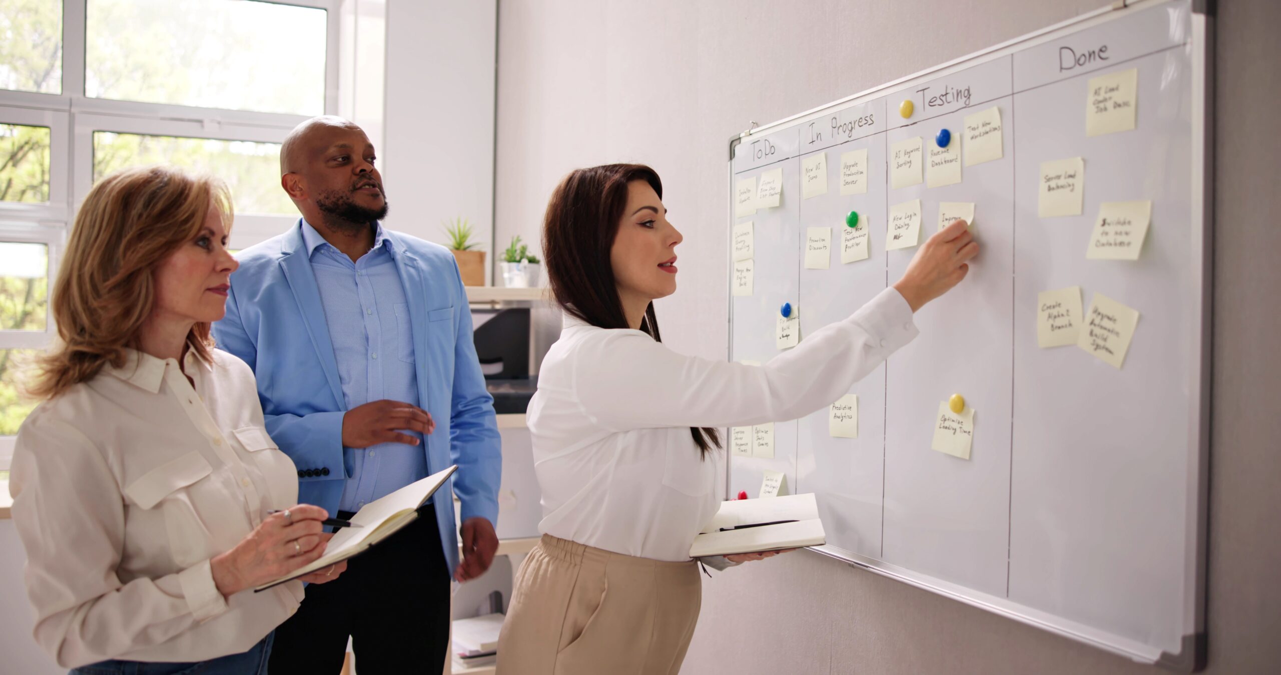 Equipo agil usando Kanban Board Flow Manager y STATIK